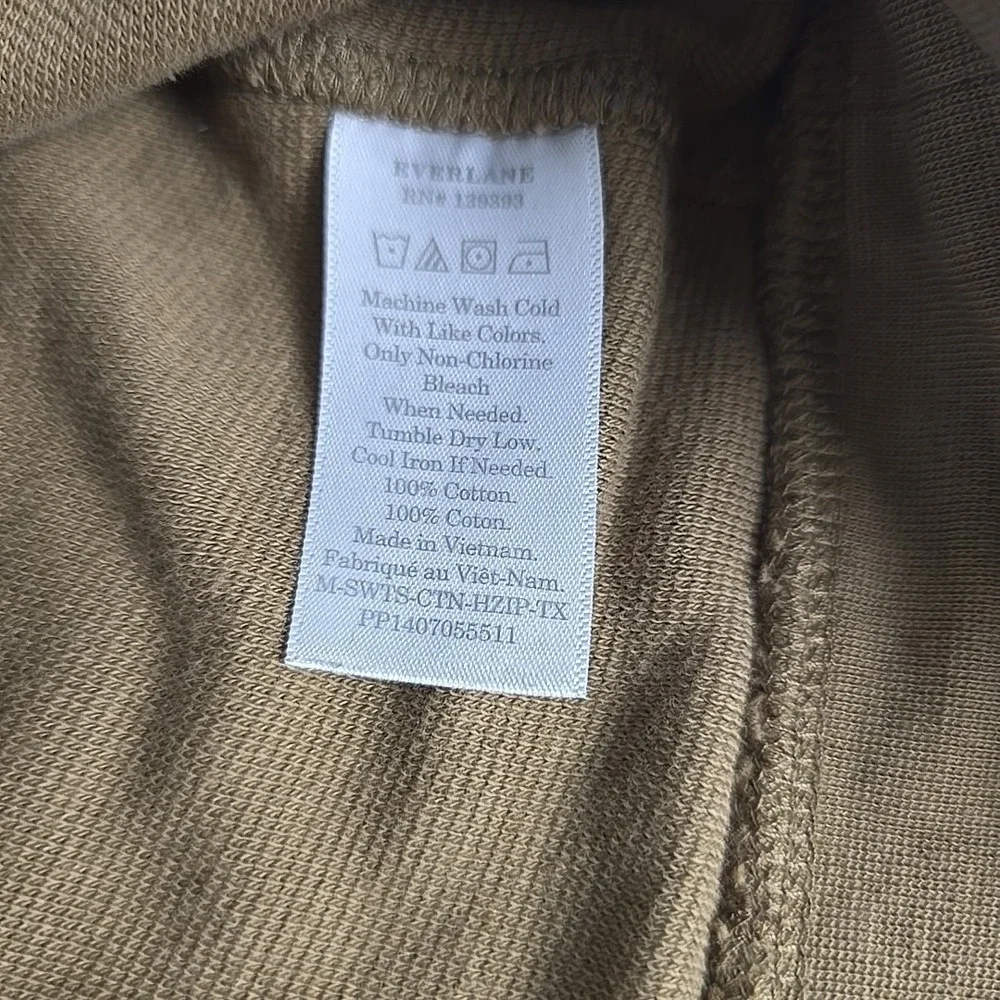 Everlane Mens Quarter Zip‎ Pullover Sweater XS Brown Casual Workwear Holiday